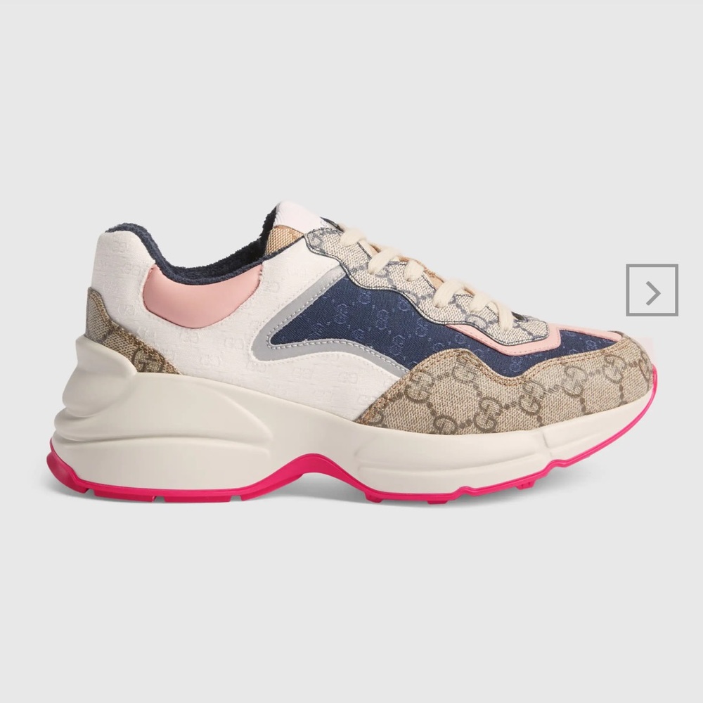 Gucci Women's GG Rhyton sneaker 38.5 Authentic